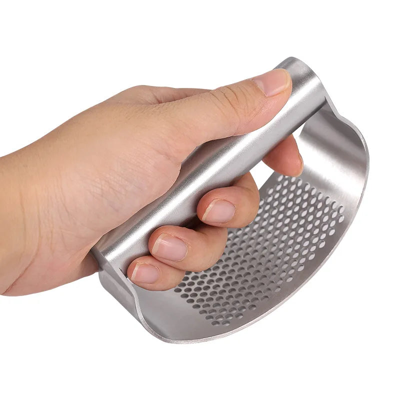 Stainless Steel Handheld Garlic Press