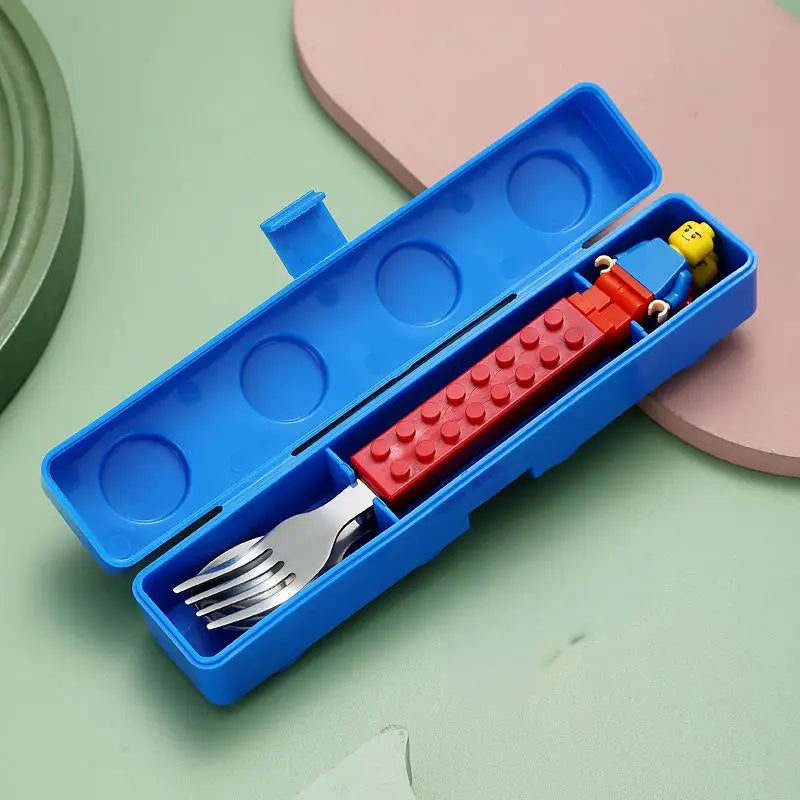 Creative Building Block Kids Cutlery Set