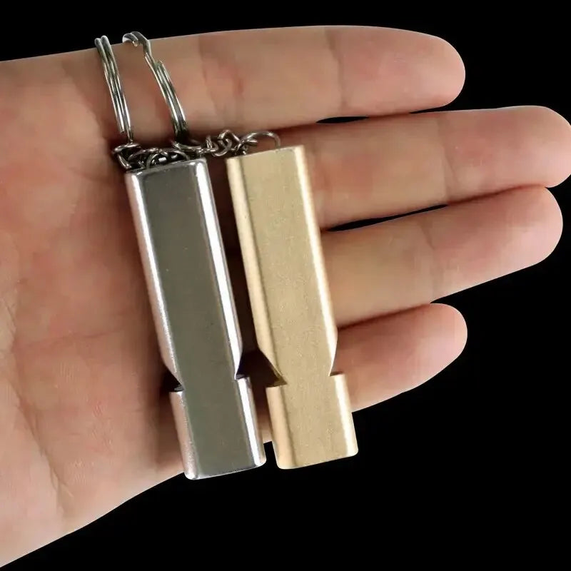 Flat Aluminum Alloy Dual Frequency Survival Whistle