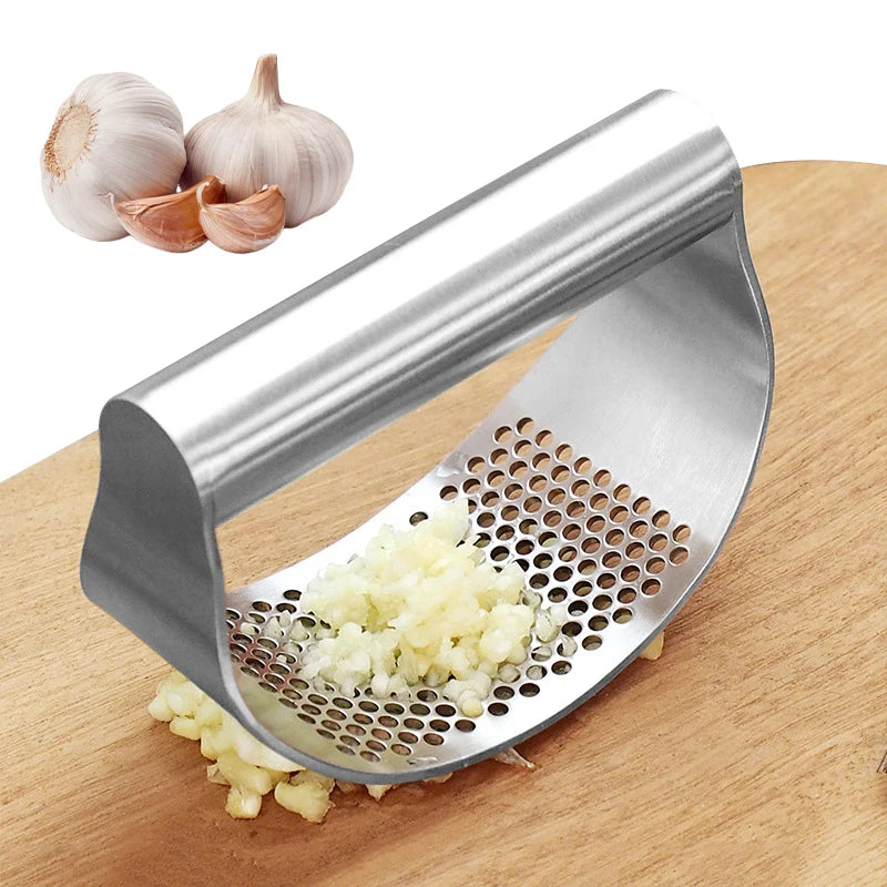 Stainless Steel Handheld Garlic Press
